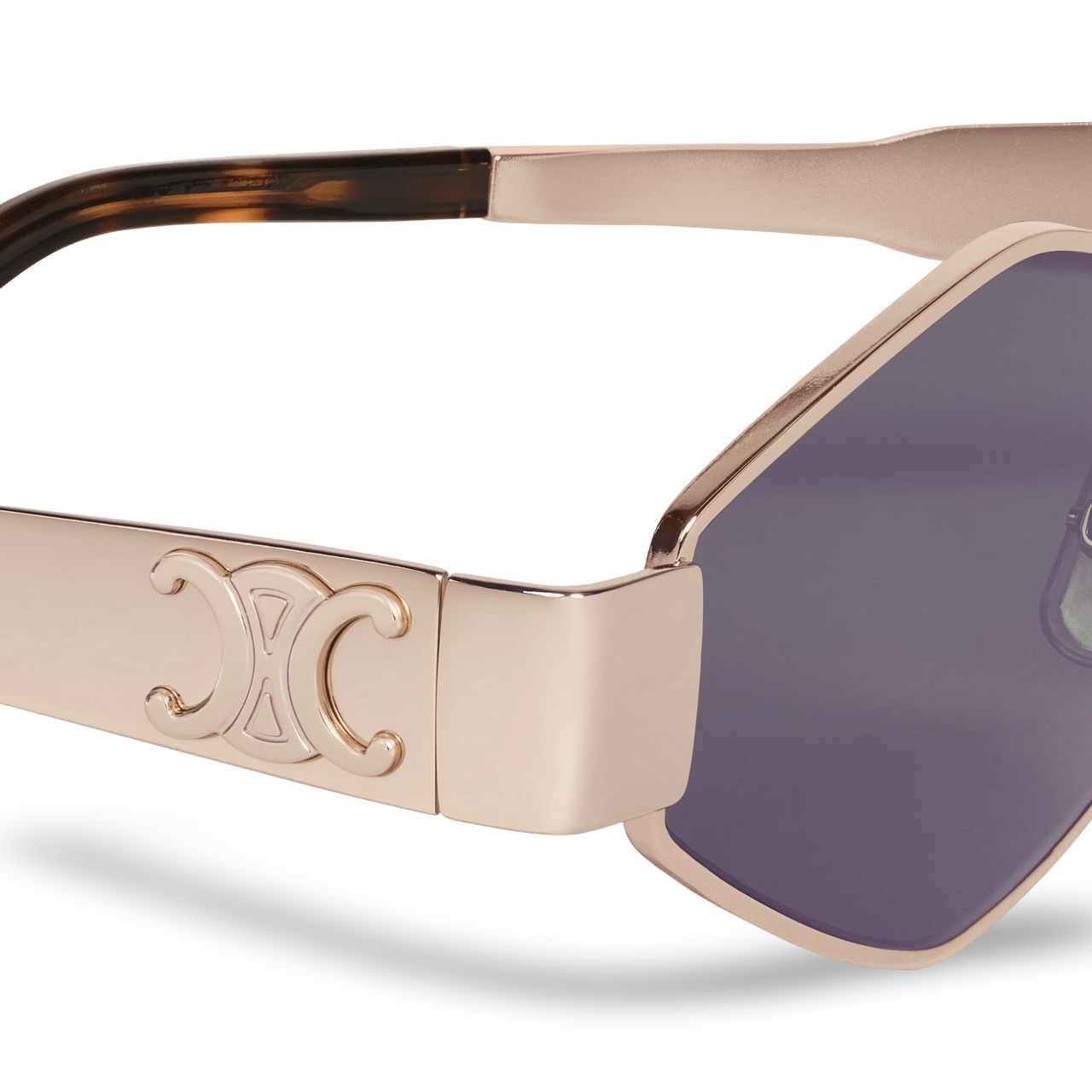 Celine Triomphe Unisex Sunglasses In Light Gold