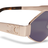 Celine Triomphe Unisex Sunglasses In Light Gold