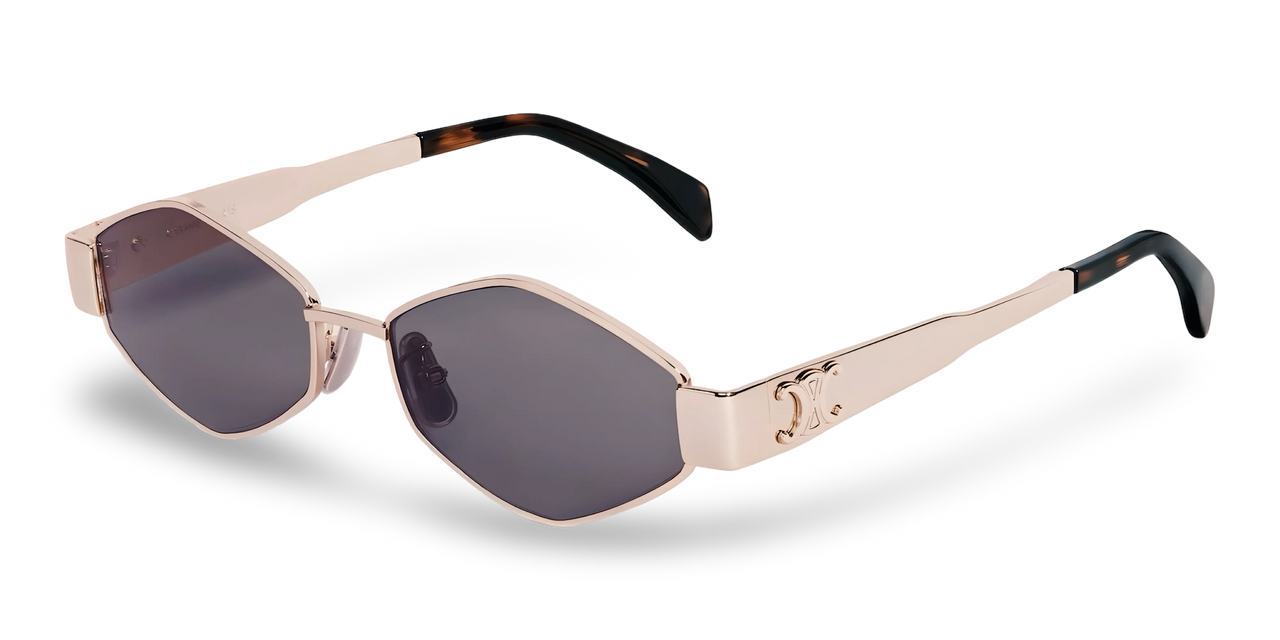 Celine Triomphe Unisex Sunglasses In Light Gold