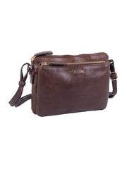 Cellini Diva Nova Multipocket Crossbody  Brown