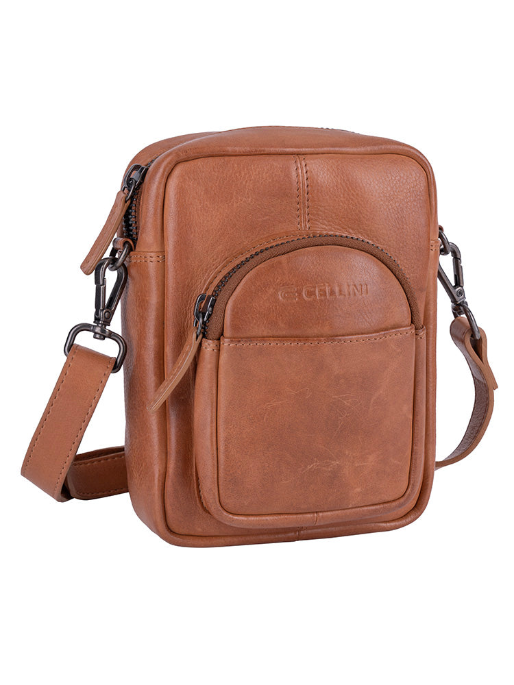 Cellini Diva Premea Compact Crossbody  Tan