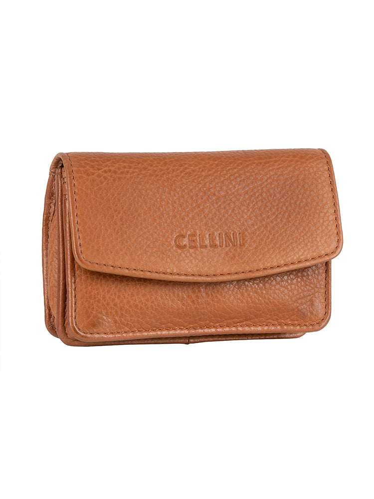 Cellini Diva Premea Compact Purse Tan