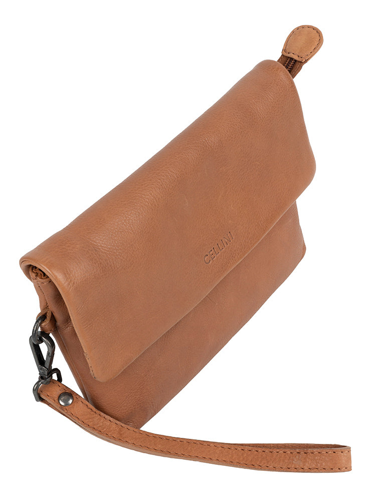 Cellini Diva Premea  Small Sling Pouch  Tan