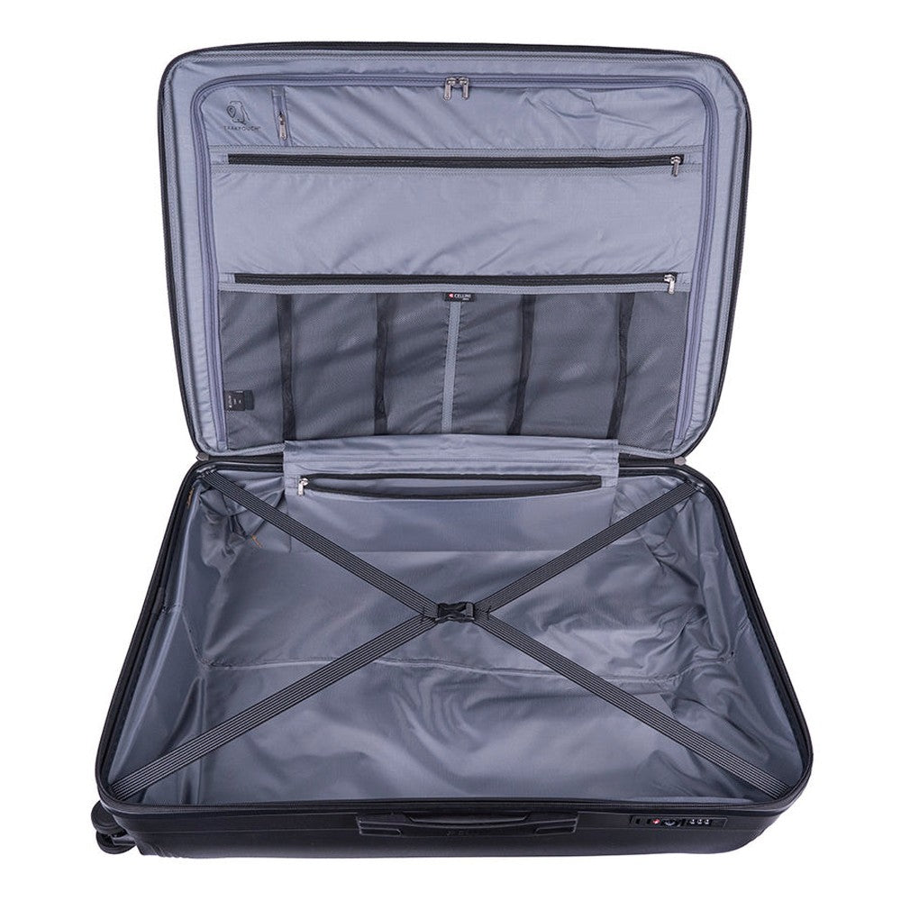Cellini Qwest Trolley Luggage Case In Black