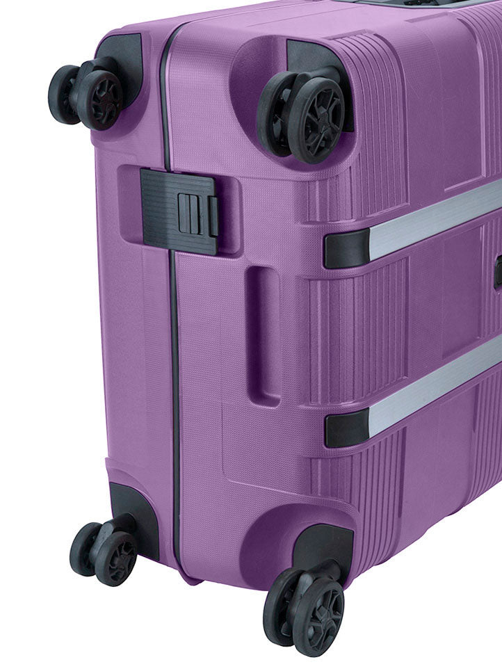 Cellini Safetech 4 Wheel Trolley Case Plum