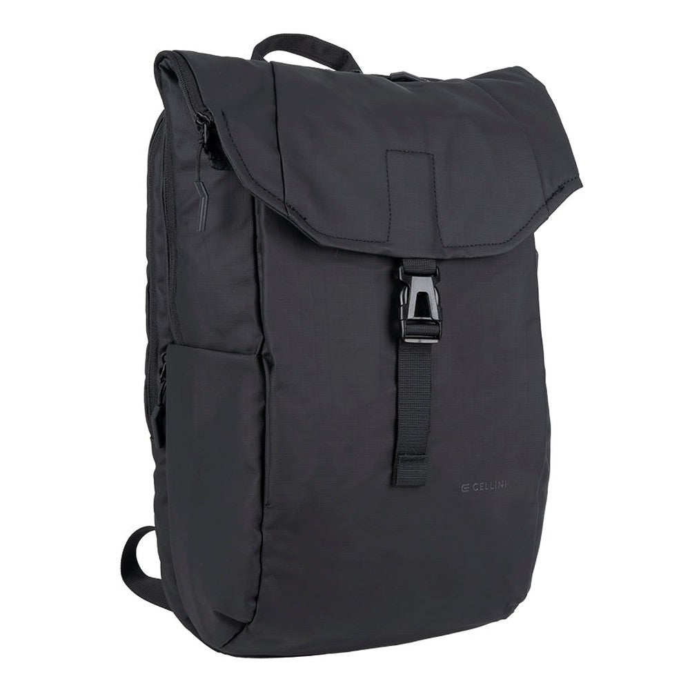 Cellini Sidekick Water Resistant Fold-over Backpack In Black