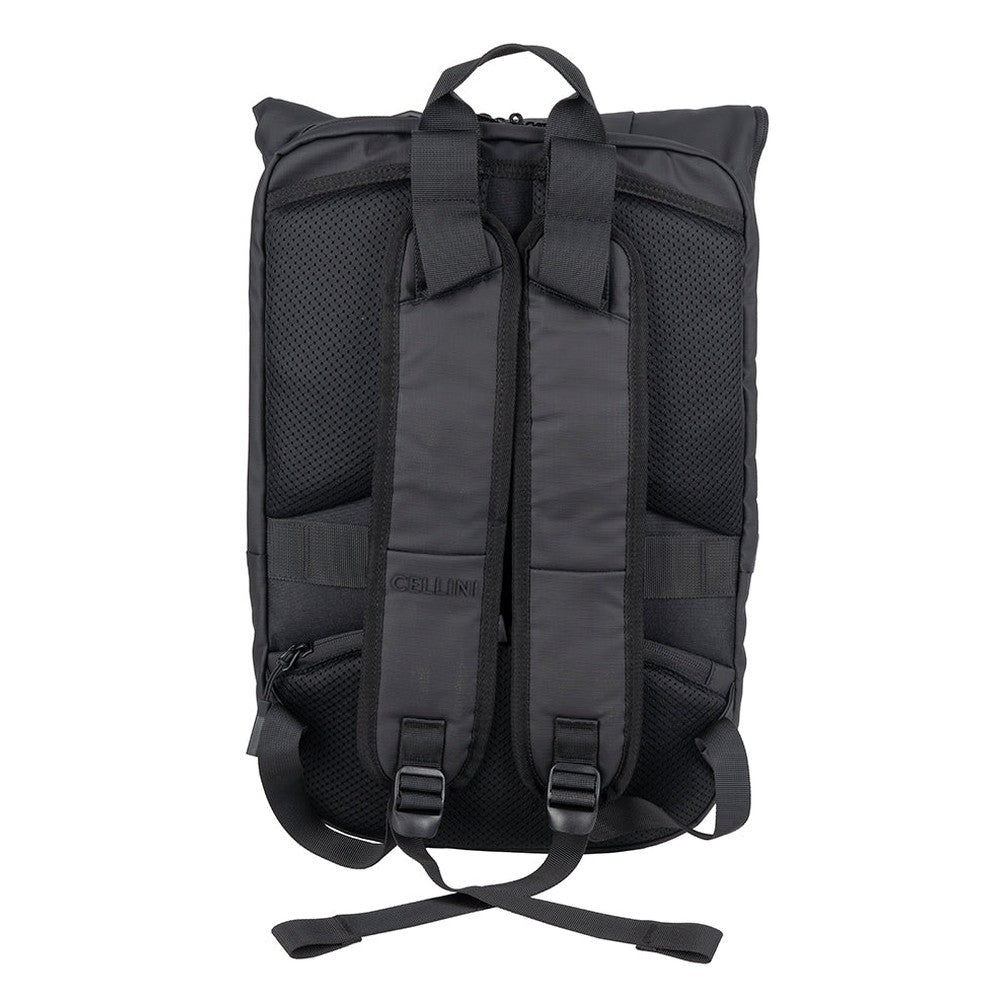 Cellini Sidekick Water Resistant Fold-over Backpack In Black