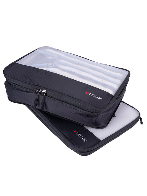 Cellini Travel Essentials 2 Large Packing Cubes In Black