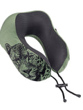 Cellini Travel Essentials Leopard Moulded Memory Foam Travel Pillow In Green