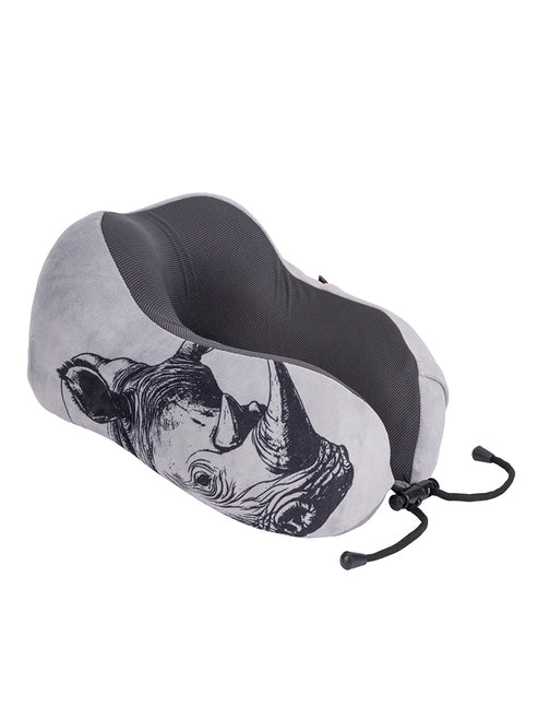 Cellini Travel Essentials Rhino Moulded Memory Foam Travel Pillow In Grey