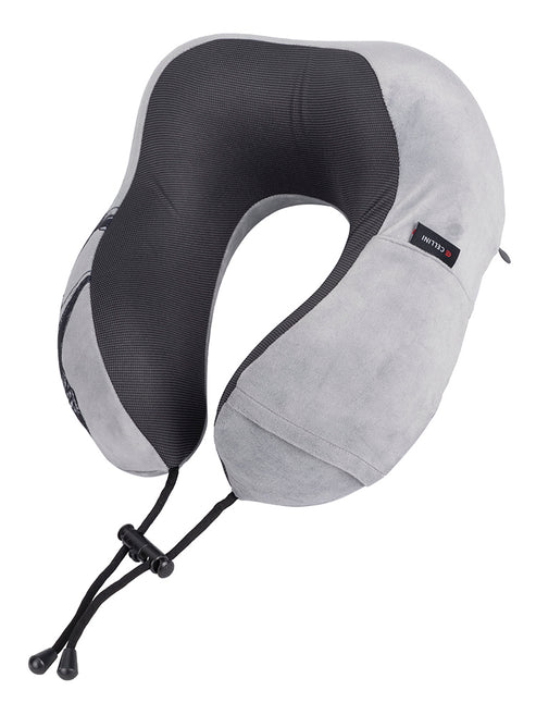 Cellini Travel Essentials Rhino Moulded Memory Foam Travel Pillow In Grey