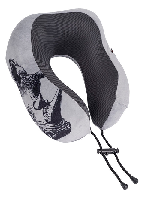 Cellini Travel Essentials Rhino Moulded Memory Foam Travel Pillow In Grey