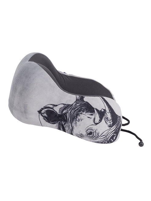 Cellini Travel Essentials Rhino Moulded Memory Foam Travel Pillow In Grey