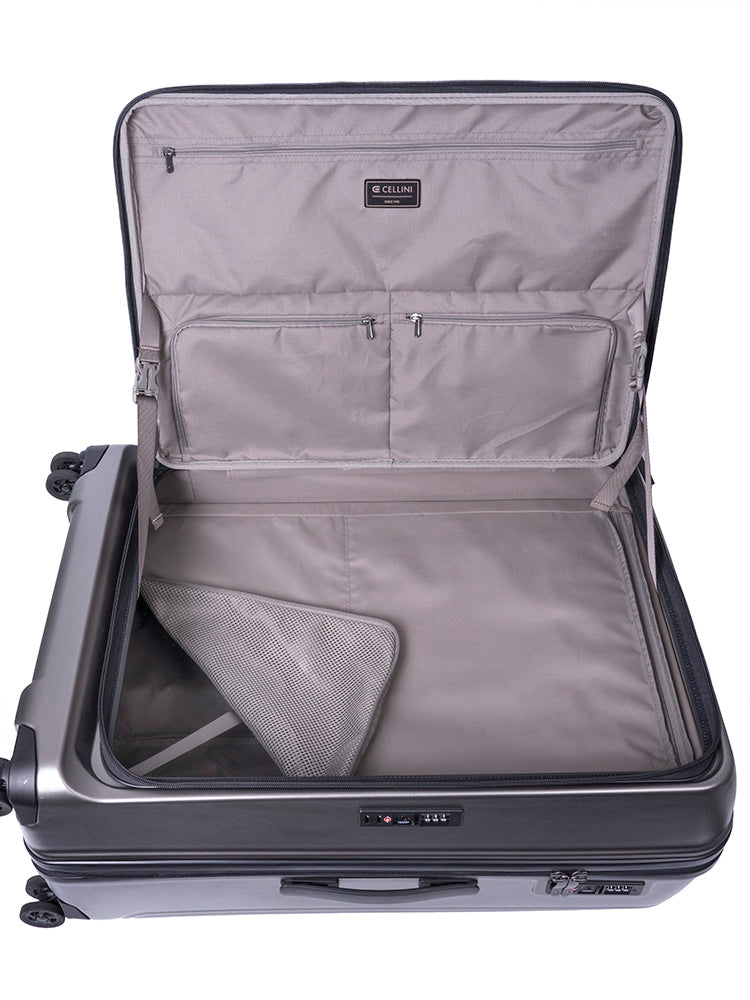 Celllini Tri Pak Trolley Case Charcoal