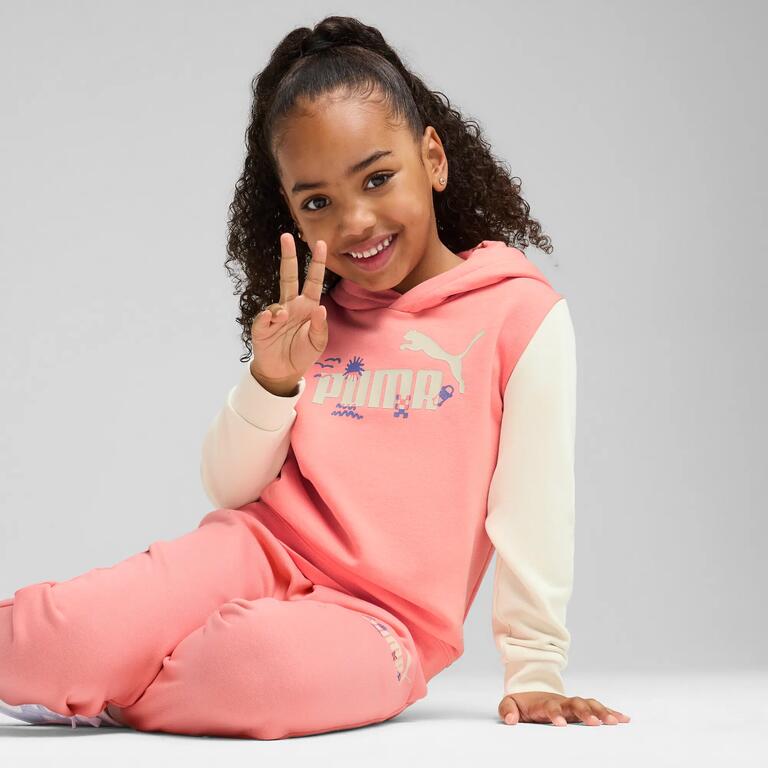 Puma Girls sandy Adventures Hoodie In Peach & Cream