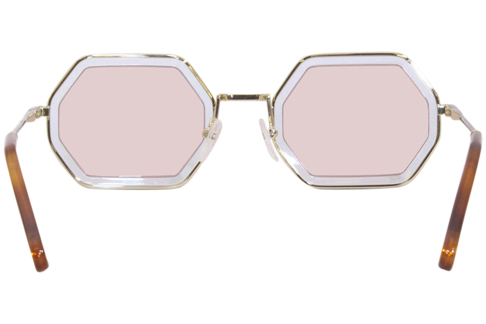 Chloe Havana Azur Unisex Sunglasses In  Gold