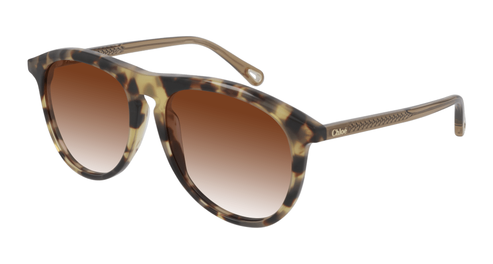 Chloe Sunglass Woman Havana Brown Orange CH0009S-002