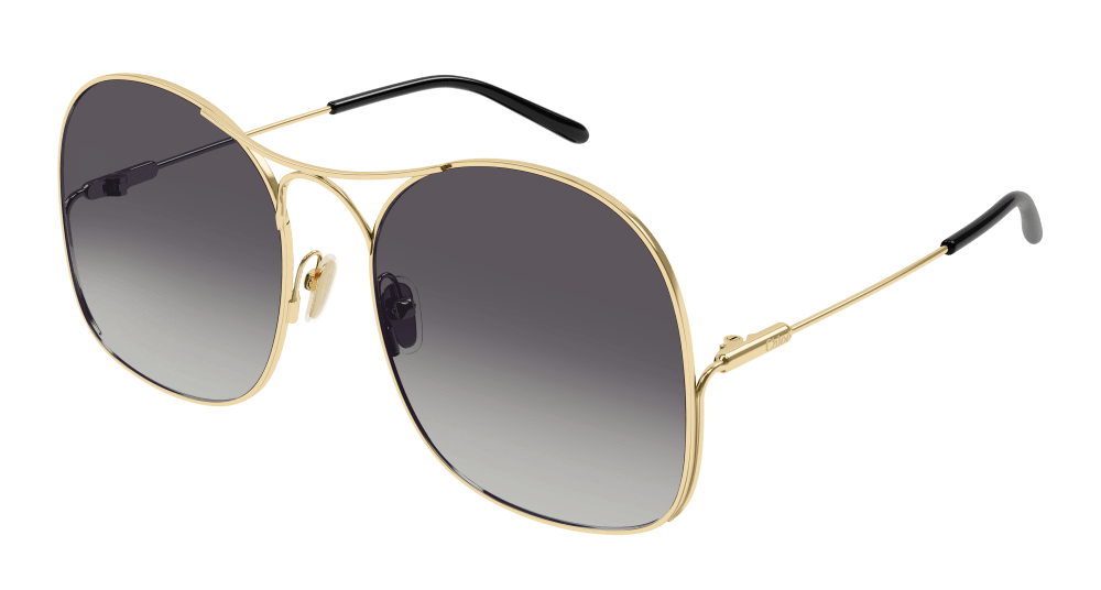 Chloe Sunglass Woman Gold Grey CH0164S-001