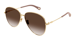 Chloe Sunglass Woman Gold Brown CH0177S-002