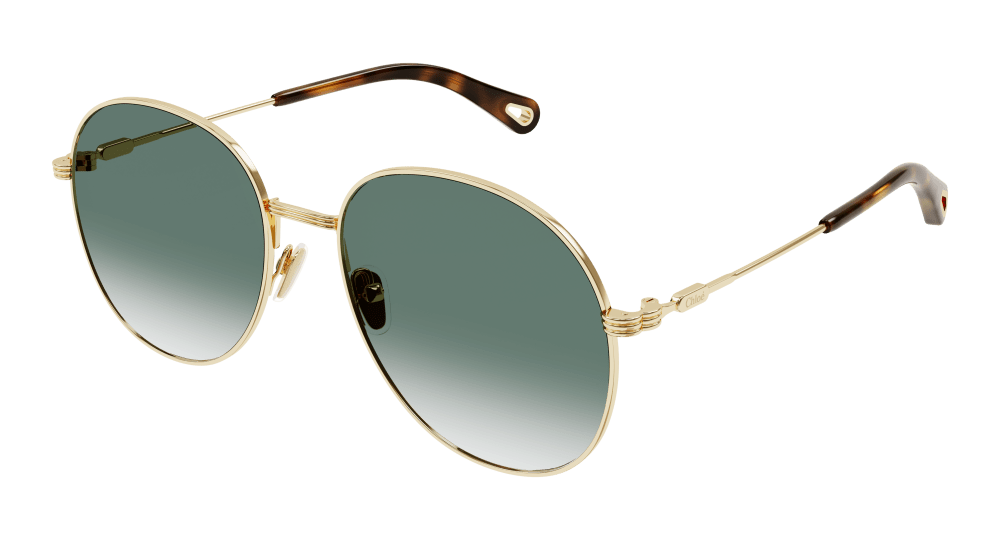 Chloe Sunglass Woman Gold Green CH0178S-004