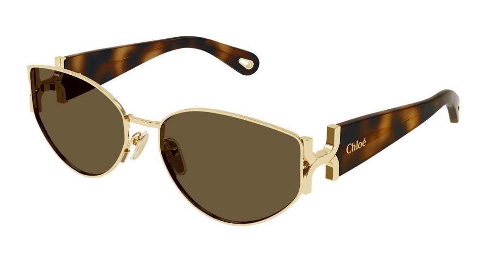 Chloe Sunglasses Woman Gold Havana Brown Ch0260S-002