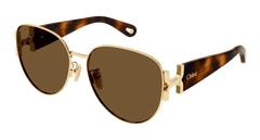 Chloe Womens Sunglasses In Gold Havana Brown CH0261SK-002