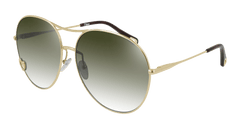 Chloe Sunglass Woman Gold Green CH0028S-003