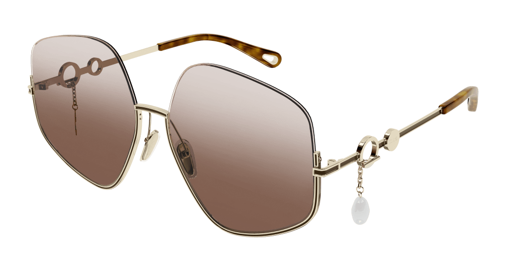 Chloe Sunglass Woman Gold Orange CH0068S-002