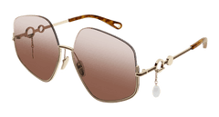 Chloe Sunglass Woman Gold Orange CH0068S-002