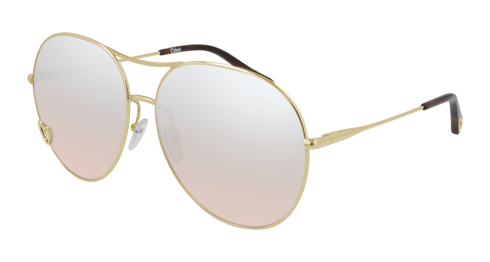 Chloe Sunglass Woman Gold Pink CH0028S-004