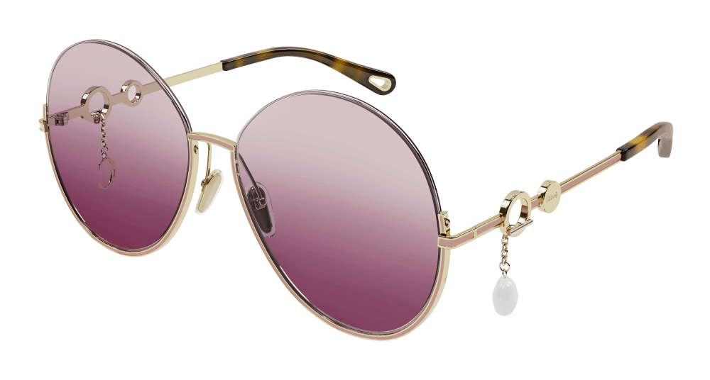 Chloe Sunglass Woman Gold Pink CH0067S-004