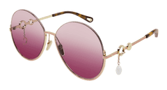 Chloe Sunglass Woman Gold Pink CH0067S-004