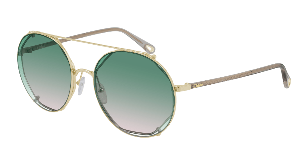 Chloe Sunglass Woman Gold Havana Green CH0041S-001