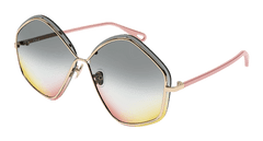 Chloe Sunglass Woman Gold Pink Grey CH0065S-001