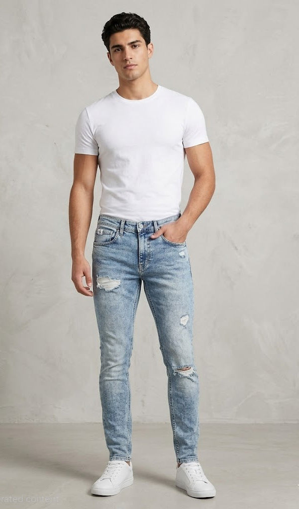 Calvin Klein Skinny Jeans In Denim Light