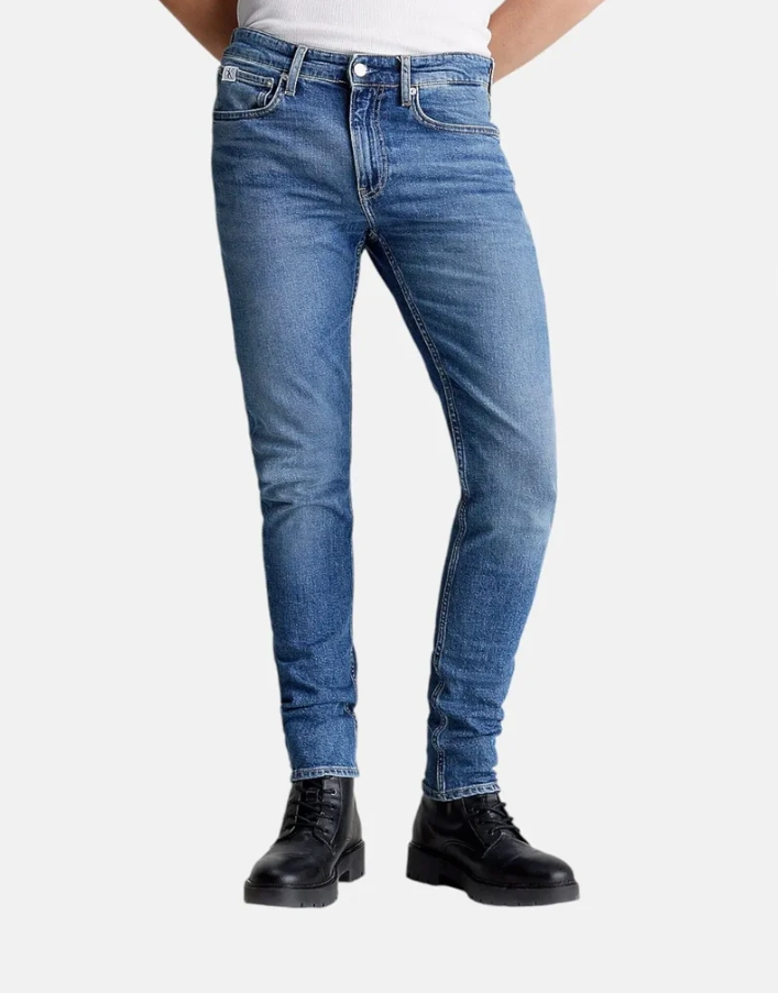 Calvin Klein Slim Taper Jeans In Denim Medium