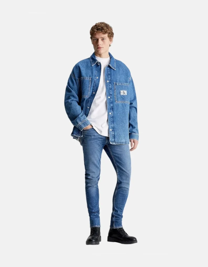 Calvin Klein Slim Taper Jeans In Denim Medium