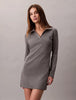 Calvin Klein Mens Monologo Rib Mini Dress In Grey