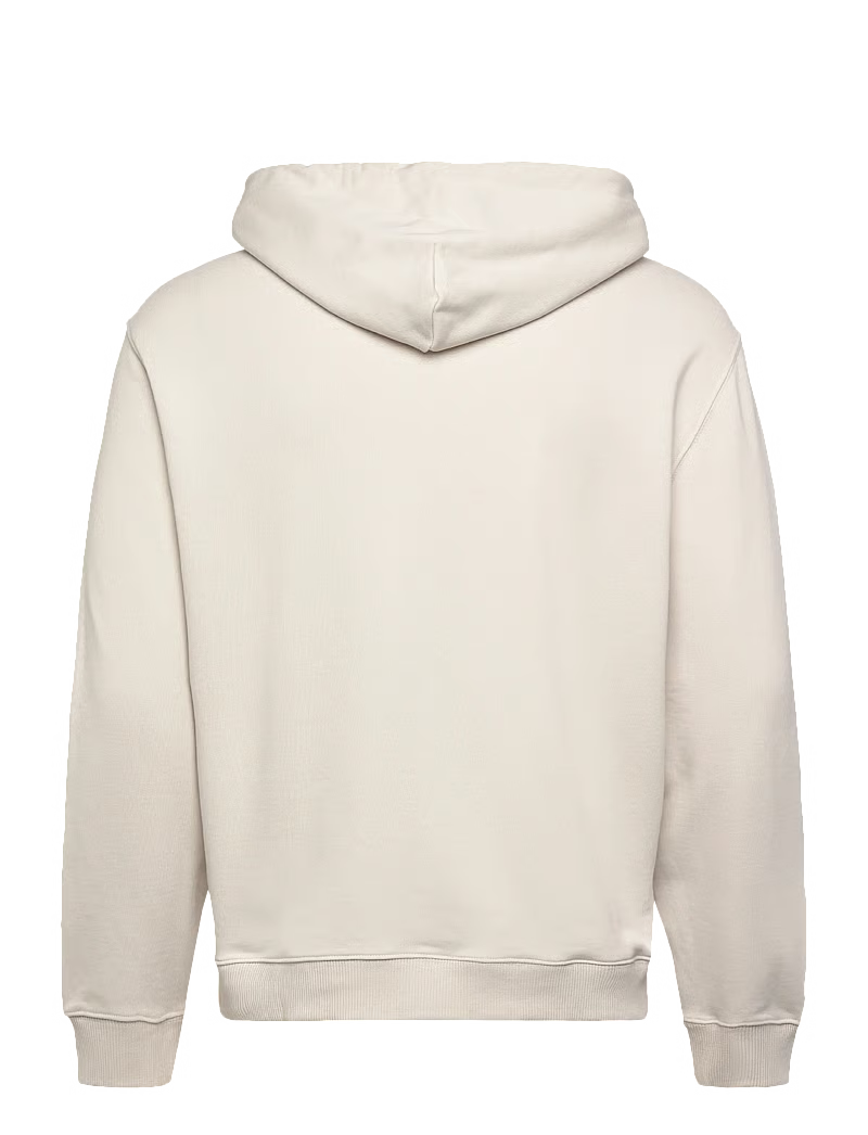 Calvin Klein Mens Terry Monogram Hoodie In Off White