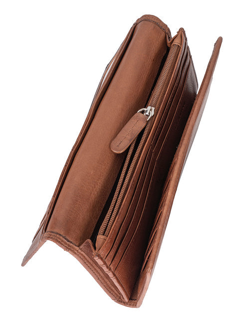 Cellini Womens Diva Lotus Large Multicard Purse In Brown