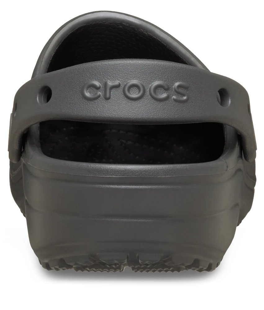 Crocs Womens Classic Floral Cutout Shoes In Charcoal