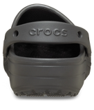 Crocs Womens Classic Floral Cutout Shoes In Charcoal