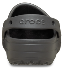 Crocs Womens Classic Floral Cutout Shoes In Charcoal