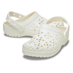 Crocs 210927 Womens Classsic Floral Cutout Clog Ch