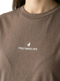 Polo Womens Lori Short Sleeve Logo T-Shirt In Iron