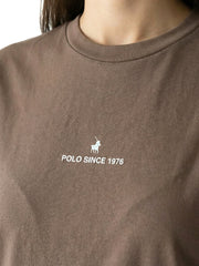 Polo Womens Lori Short Sleeve Logo T-Shirt In Iron