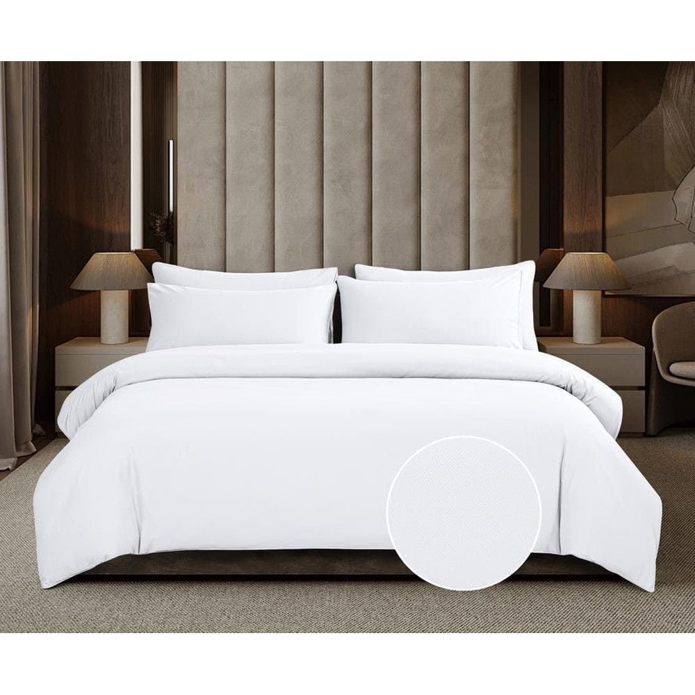 Cotton Co Gigi Micro Satin Cotton Duvet over Set In White