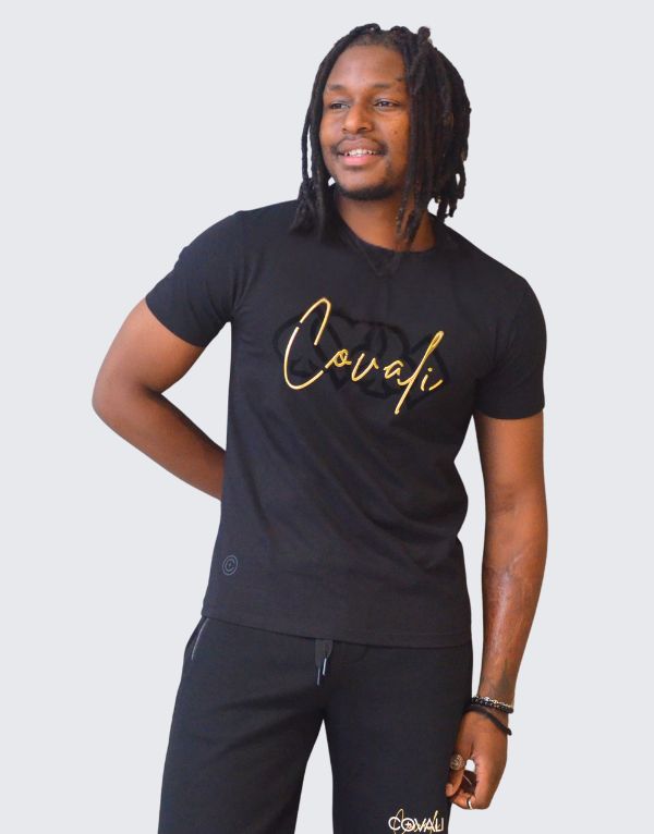 Covali Mens Carte T-Shirt In Black