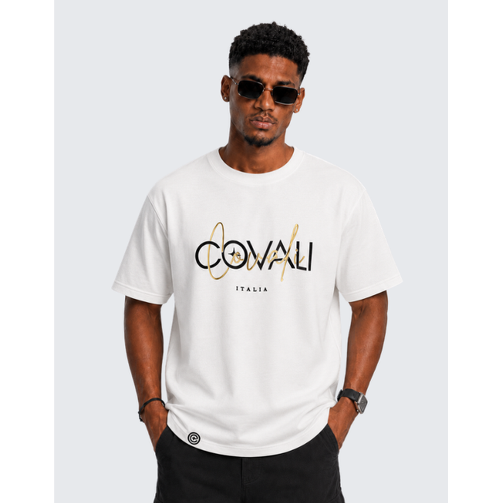 Covali Mens Formato T-Shirt In Off White
