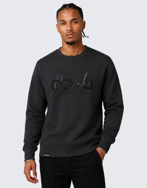 Pure Premium Mens Covali Sweater Nero S In Black
